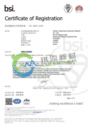 ISO45001 Certificate