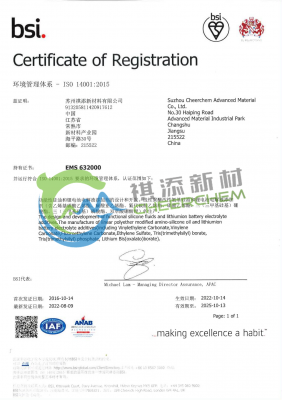 ISO14001 Certificate